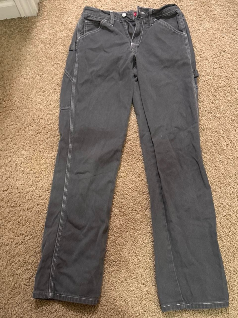 3/$30 Women’s Straight-Leg Gray Utility Pants